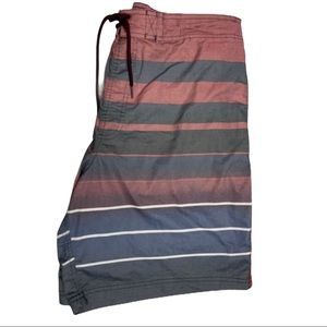 George Striped Swim Trunks XL | Men’s Lined Board Shorts